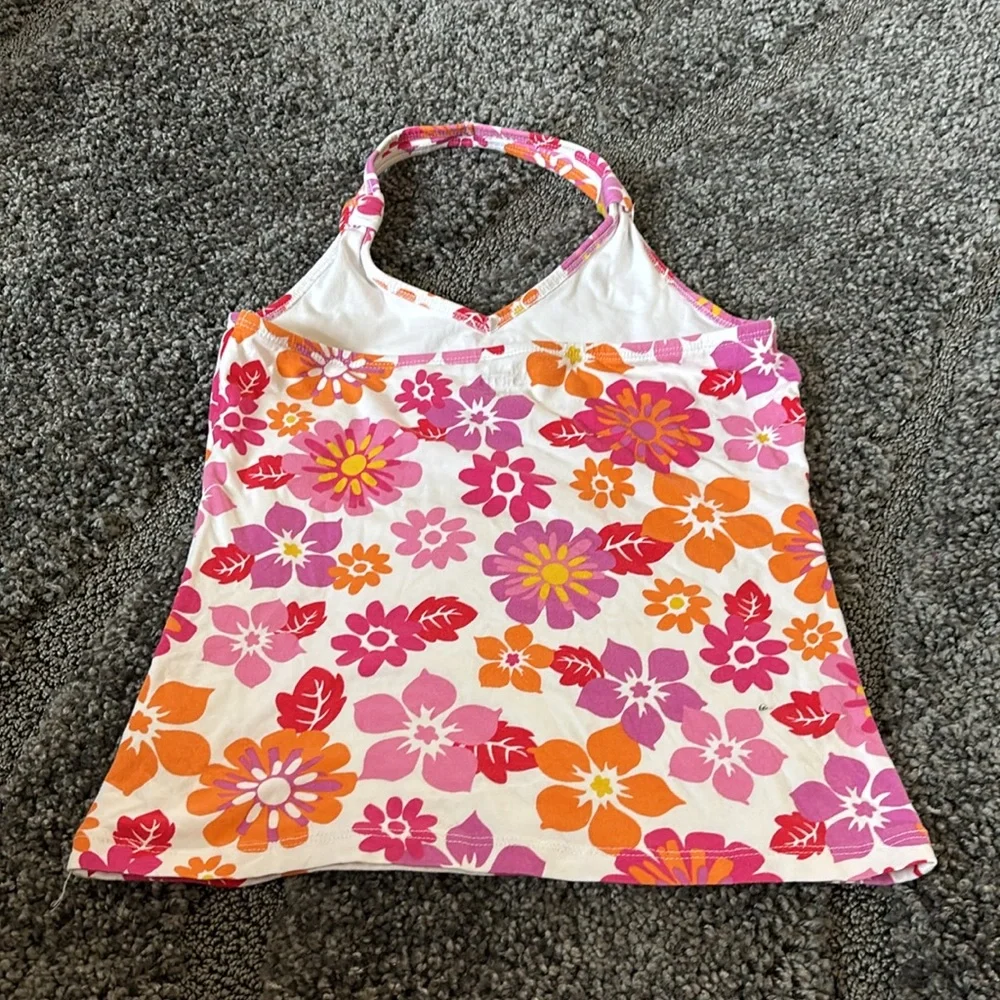 Children’s Place Colorful Floral Top EUC size XL / 14 halter style